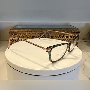 Modo - Ainslie - Rx - Pink/Blue & Rose Gold Eyeglass Frames - EUC